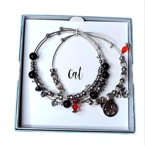 New cat adjustable bracelet with charms